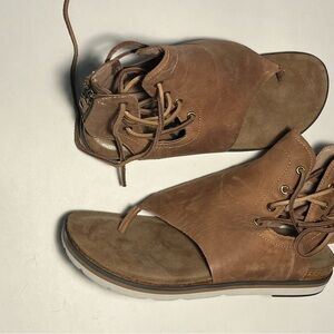 OTBT New Brown Leather Locate Sandals